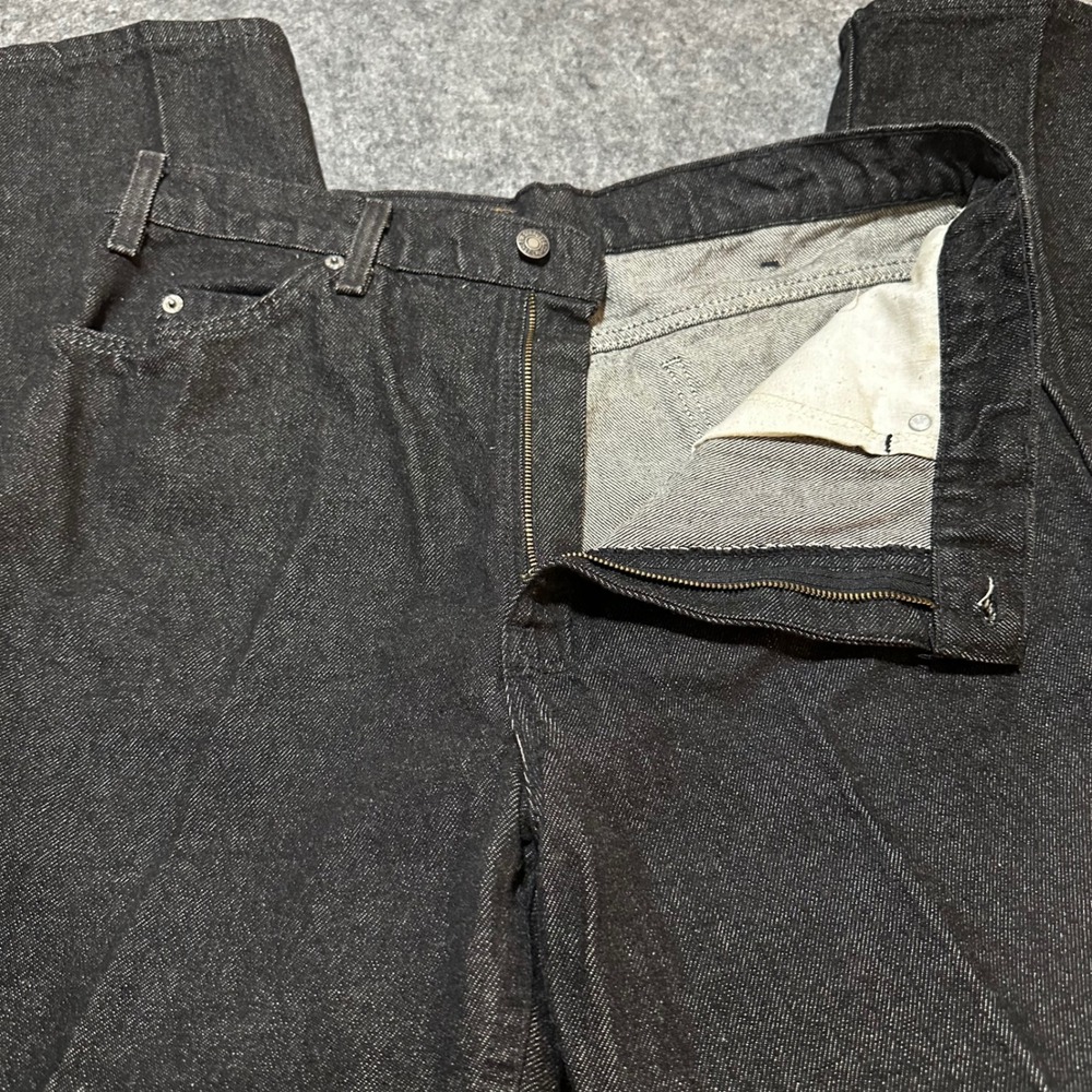 NWT Vtg 90s Levis 540 Black Jeans 36x30 USA Brown Tab Leather Patch DEADSTOCK - Picture 9 of 16